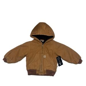 Carhartt Kids Canvas Hooded Kahki Jacket